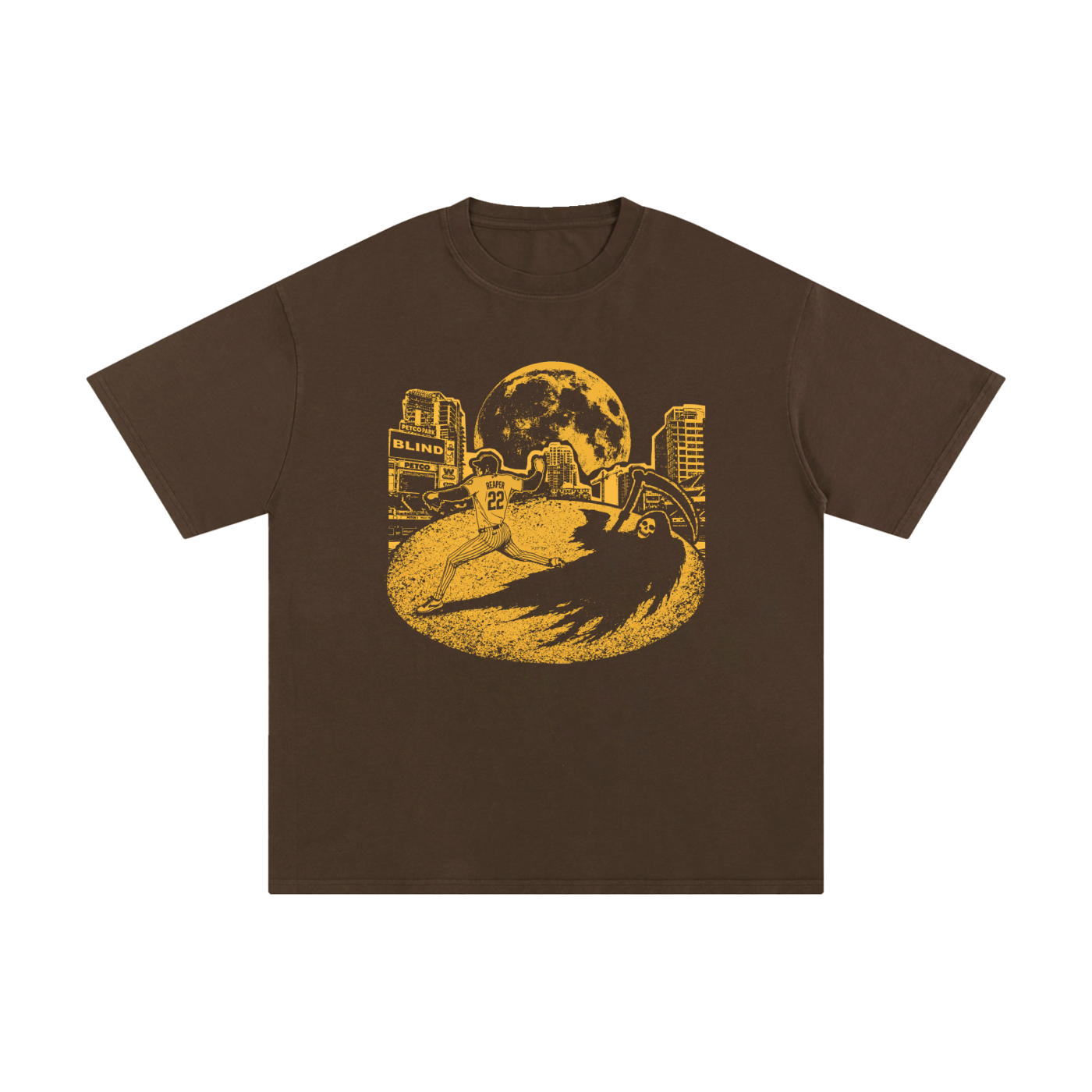 "REAPER' Tee BROWN / GOLD